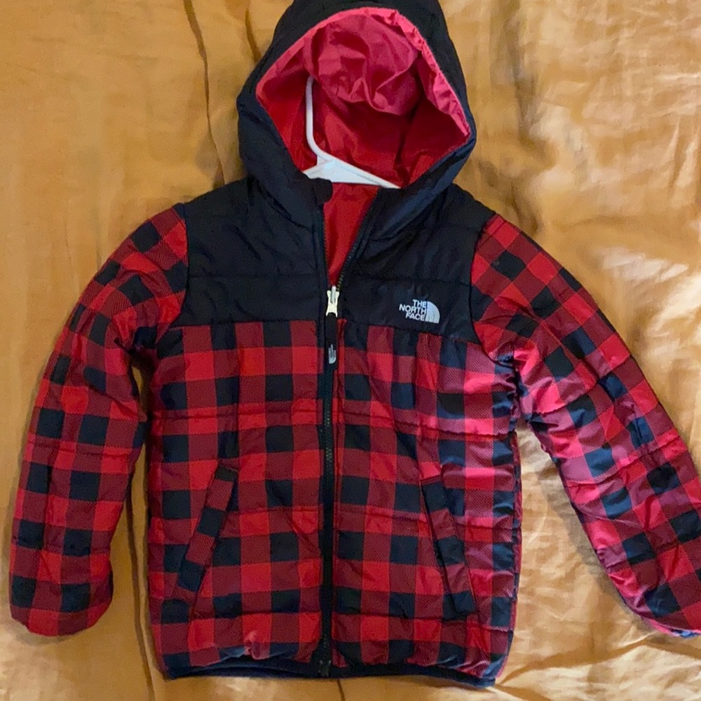 Reversible kids north face jacket